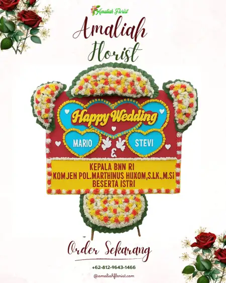Papan Bunga Pernikahan Wajak
